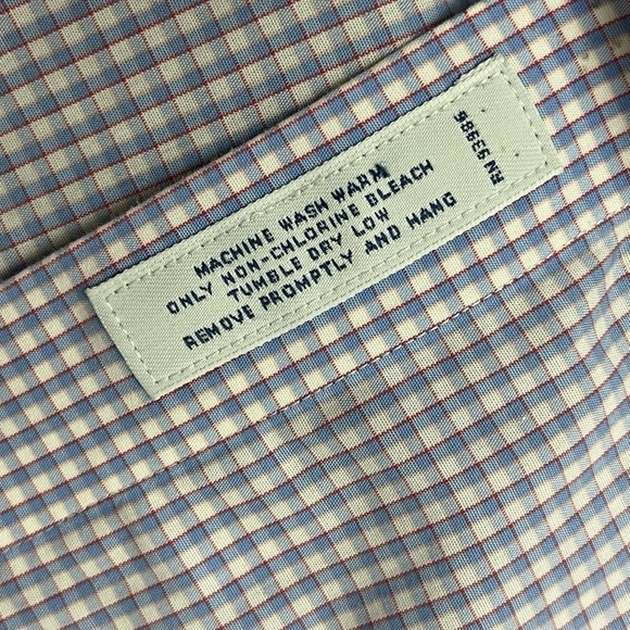 Brooks Brothers Mens Non Iron Supima Cotton Multi Color Plaid Check Button Up 34 - Picture 7 of 10